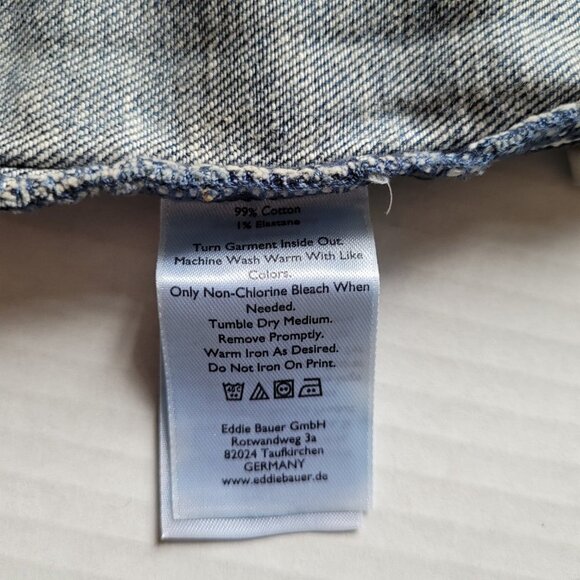 Eddie Bauer jeans Boyfriend high rise ankle stretch denim pants distressed new - Picture 14 of 16